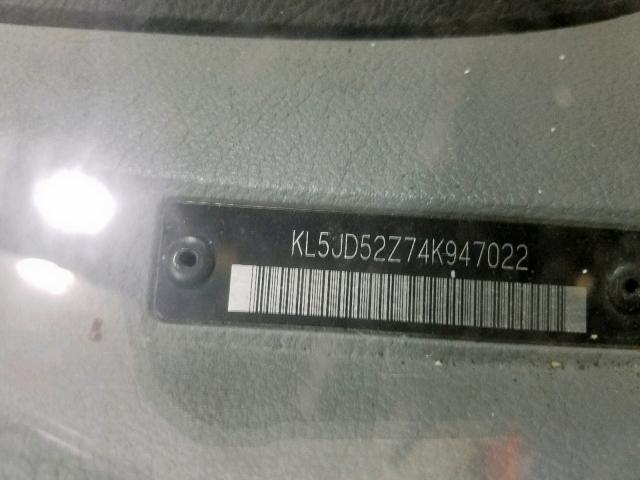 KL5JD52Z74K947022 - 2004 SUZUKI FORENZA S WHITE photo 10