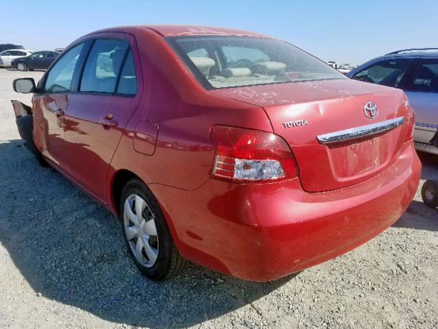 JTDBT923381276397 - 2008 TOYOTA YARIS RED photo 3