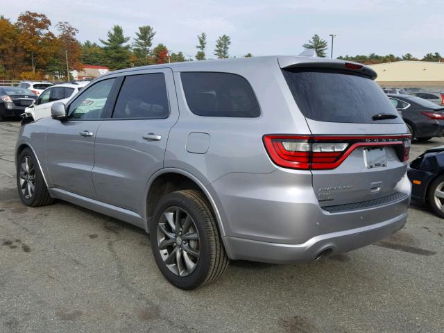 1C4RDJDG1HC945140 - 2017 DODGE DURANGO GT SILVER photo 3