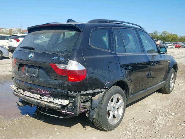 WBXPC93487WF11591 - 2007 BMW X3 3.0SI BLACK photo 4