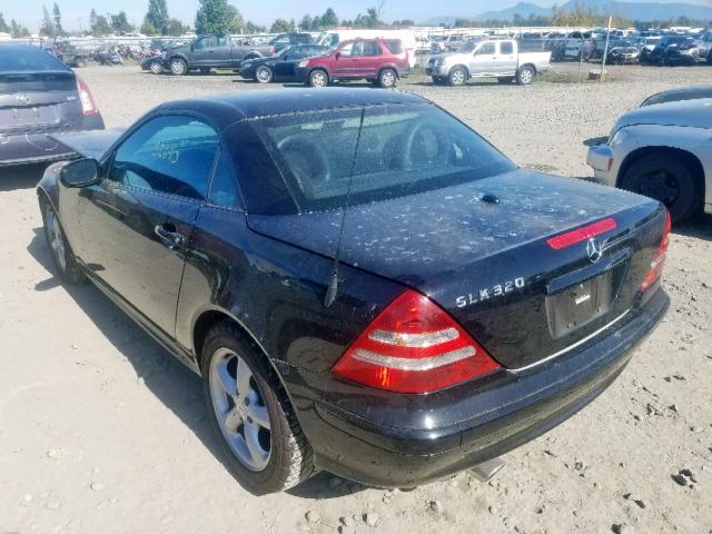 WDBKK65F83F290667 - 2003 MERCEDES-BENZ SLK 320 BLACK photo 3