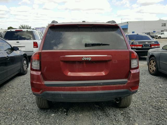 1C4NJCBB1ED694362 - 2014 JEEP COMPASS SP RED photo 10