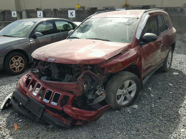 1C4NJCBB1ED694362 - 2014 JEEP COMPASS SP RED photo 2