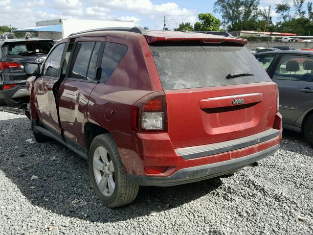 1C4NJCBB1ED694362 - 2014 JEEP COMPASS SP RED photo 3