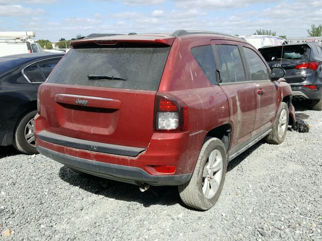 1C4NJCBB1ED694362 - 2014 JEEP COMPASS SP RED photo 4