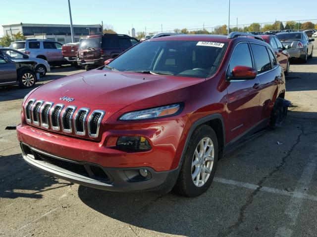 1C4PJLCB6HW549172 - 2017 JEEP CHEROKEE L RED photo 2