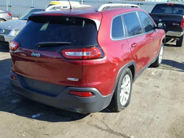 1C4PJLCB6HW549172 - 2017 JEEP CHEROKEE L RED photo 4