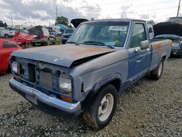 1FTBR10A0HUB53768 - 1987 FORD RANGER BLUE photo 2