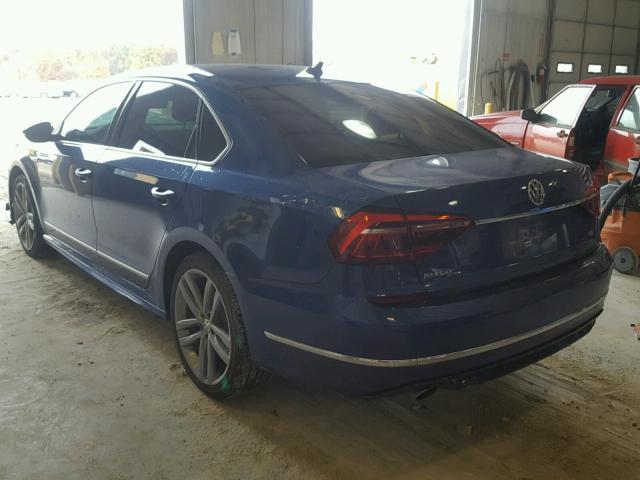 1VWDT7A33HC056516 - 2017 VOLKSWAGEN PASSAT R-L BLUE photo 3
