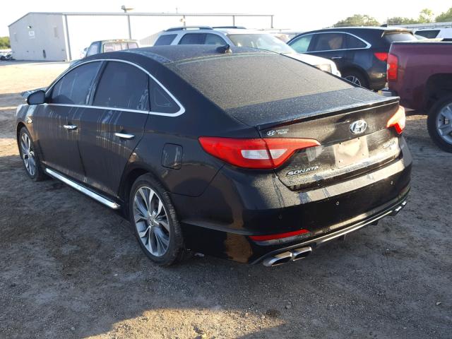 5NPE34AB7FH117106 - 2015 HYUNDAI SONATA SPO BLACK photo 3