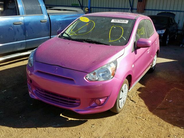 ML32A3HJ9FH049988 - 2015 MITSUBISHI MIRAGE DE PINK photo 2