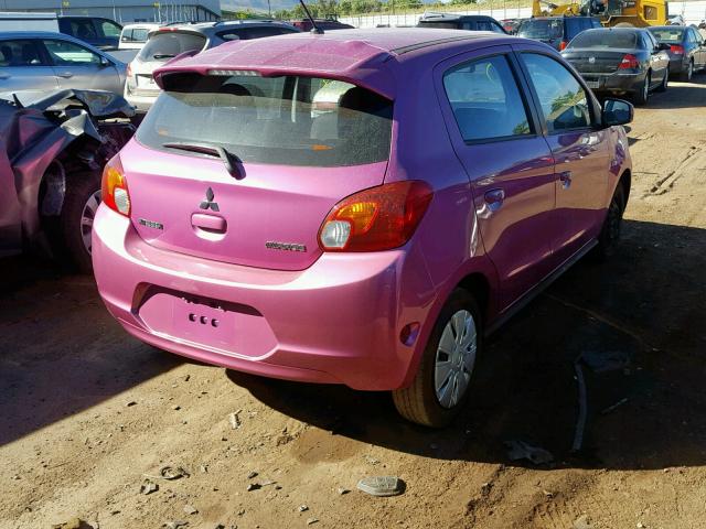 ML32A3HJ9FH049988 - 2015 MITSUBISHI MIRAGE DE PINK photo 4