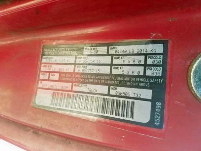 1B7FL26X2LS764085 - 1990 DODGE DAKOTA RED photo 10