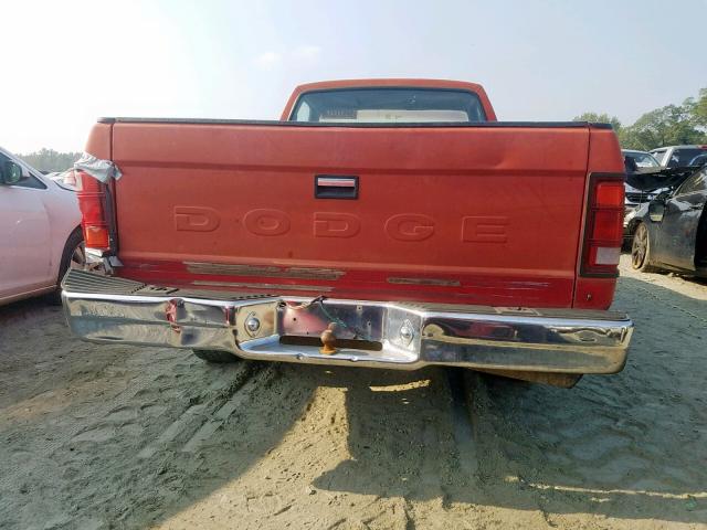 1B7FL26X2LS764085 - 1990 DODGE DAKOTA RED photo 6