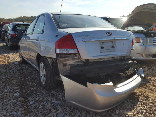 KNAFE121675459003 - 2007 KIA SPECTRA EX SILVER photo 3