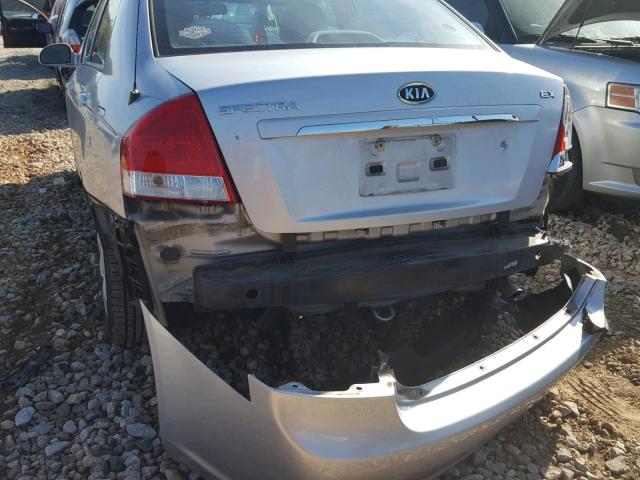 KNAFE121675459003 - 2007 KIA SPECTRA EX SILVER photo 9