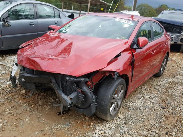 5NPD84LF1HH059414 - 2017 HYUNDAI ELANTRA RED photo 2