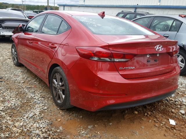 5NPD84LF1HH059414 - 2017 HYUNDAI ELANTRA RED photo 3