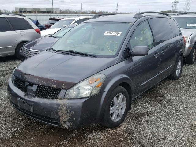 5N1BV28U64N311028 - 2004 NISSAN QUEST S GRAY photo 2