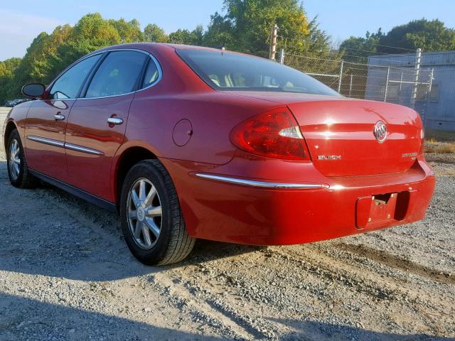 2G4WC582881150907 - 2008 BUICK LACROSSE C RED photo 3