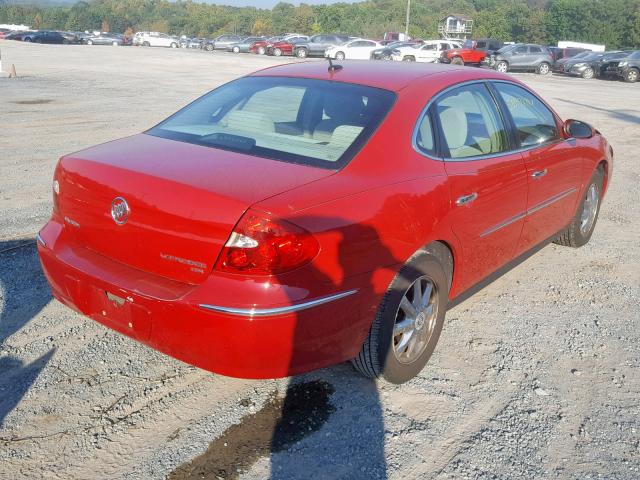 2G4WC582881150907 - 2008 BUICK LACROSSE C RED photo 4