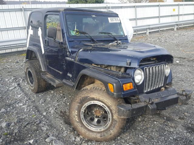 1J4FA39S62P747880 - 2002 JEEP WRANGLER / BLUE photo 1