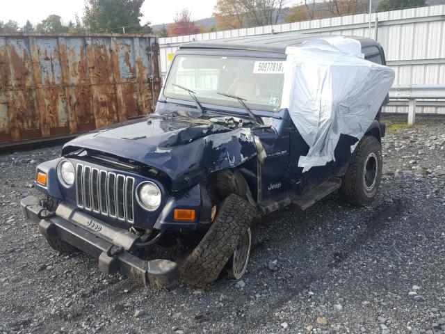 1J4FA39S62P747880 - 2002 JEEP WRANGLER / BLUE photo 2