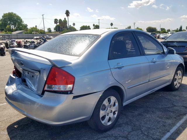 KNAFE122275485591 - 2007 KIA SPECTRA EX BLUE photo 4