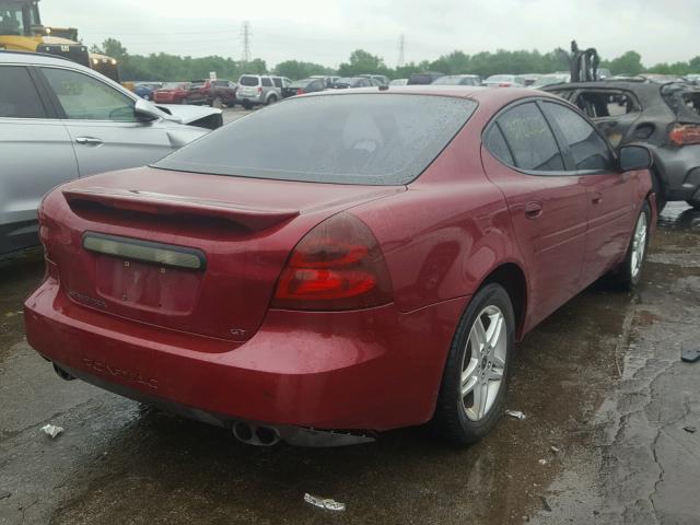 2G2WR554661173063 - 2006 PONTIAC GRAND PRIX RED photo 4