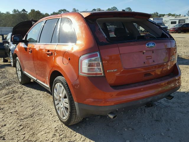 2FMDK39C68BA97303 - 2008 FORD EDGE LIMIT ORANGE photo 3