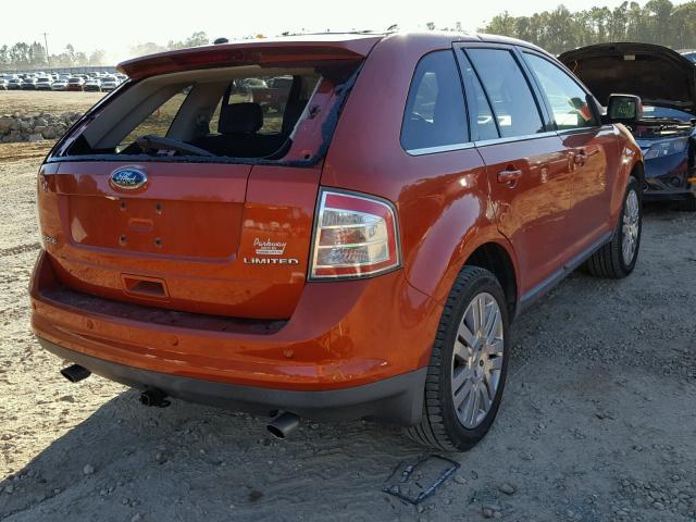 2FMDK39C68BA97303 - 2008 FORD EDGE LIMIT ORANGE photo 4