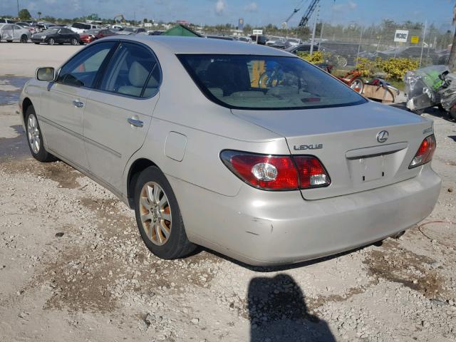 JTHBA30G240003913 - 2004 LEXUS ES 330 GOLD photo 3