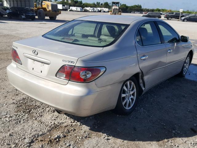 JTHBA30G240003913 - 2004 LEXUS ES 330 GOLD photo 4