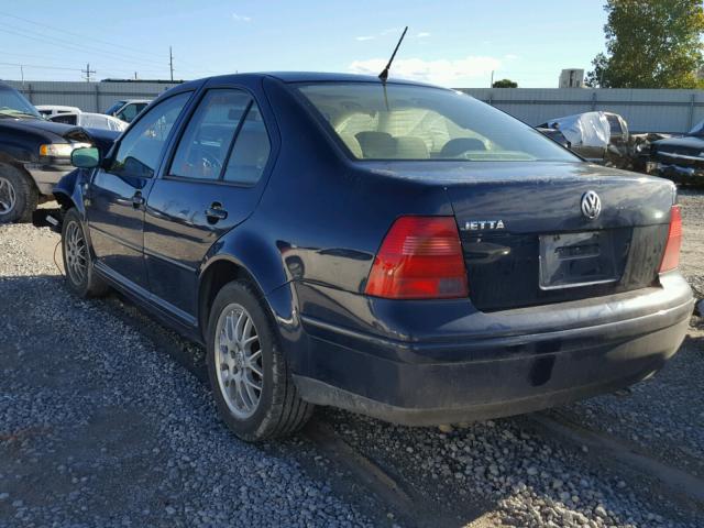 3VWPD69MX1M226361 - 2001 VOLKSWAGEN JETTA WOLF BLUE photo 3