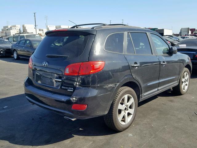 5NMSH13EX7H088130 - 2007 HYUNDAI SANTA FE S BLACK photo 4