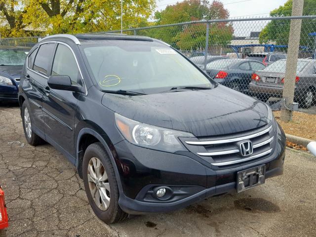 JHLRM4H74CC013392 - 2012 HONDA CR-V EXL BLACK photo 1