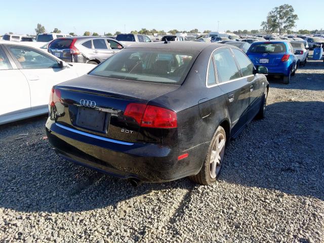 WAUAF78E38A085866 - 2008 AUDI A4 2.0T BLACK photo 4