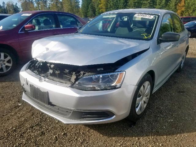 3VW1K7AJ7CM343322 - 2012 VOLKSWAGEN JETTA BASE 银色 照片 2