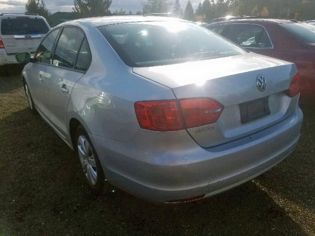 3VW1K7AJ7CM343322 - 2012 VOLKSWAGEN JETTA BASE 银色 照片 3