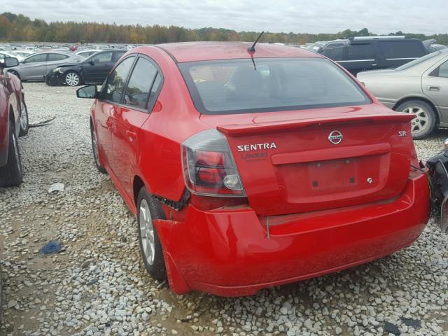 3N1AB6AP5CL773859 - 2012 NISSAN SENTRA 2.0 RED photo 3