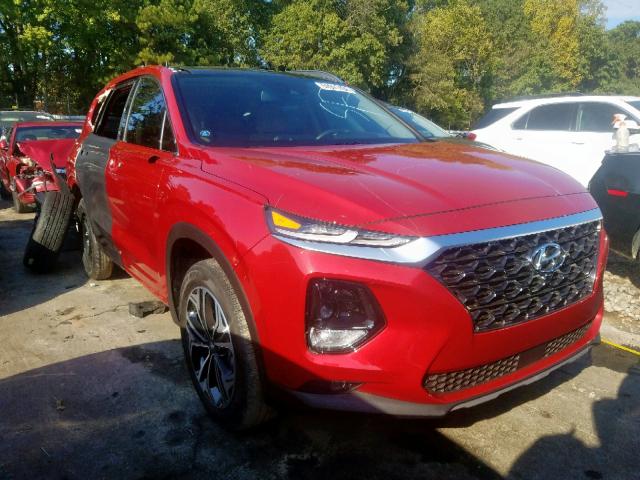 5NMS53AA8KH077897 - 2019 HYUNDAI SANTA FE L RED photo 1