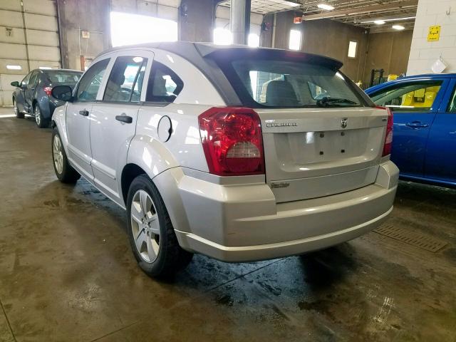 1B3HB48B47D155259 - 2007 DODGE CALIBER SX SILVER photo 3