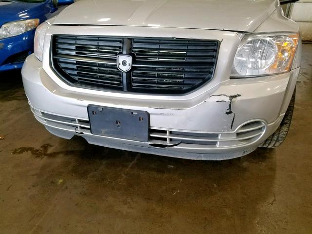 1B3HB48B47D155259 - 2007 DODGE CALIBER SX SILVER photo 9