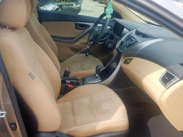 5NPDH4AE2DH415843 - 2013 HYUNDAI ELANTRA GL GOLD photo 5