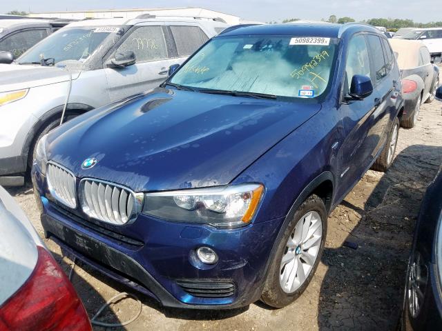 5UXWZ7C57H0V86268 - 2017 BMW X3 SDRIVE2 BLUE photo 2