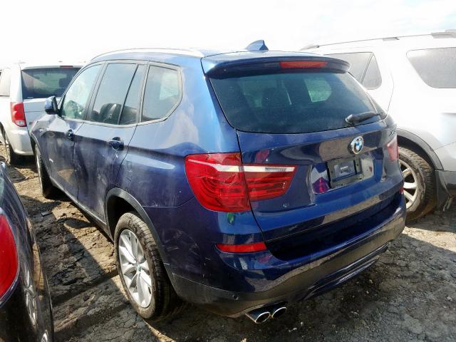 5UXWZ7C57H0V86268 - 2017 BMW X3 SDRIVE2 BLUE photo 3