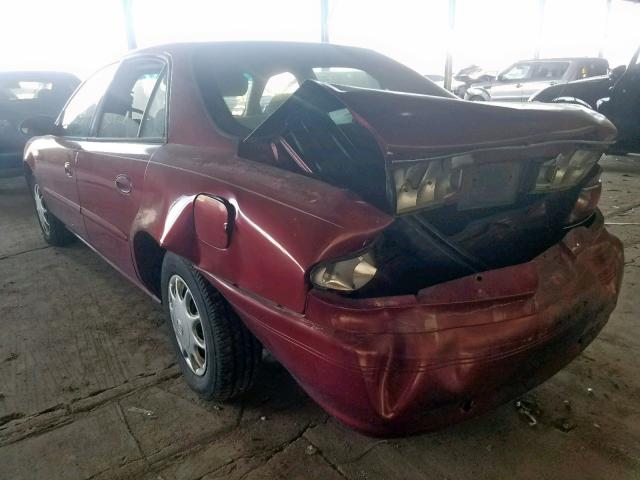 2G4WS52J451158663 - 2005 BUICK CENTURY CU RED photo 3