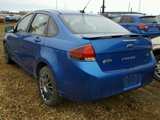 1FAHP3GN5AW265194 - 2010 FORD FOCUS SES BLUE photo 3