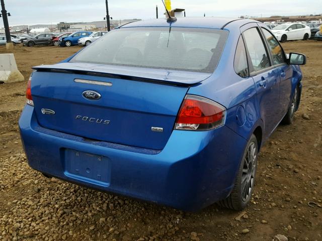 1FAHP3GN5AW265194 - 2010 FORD FOCUS SES BLUE photo 4