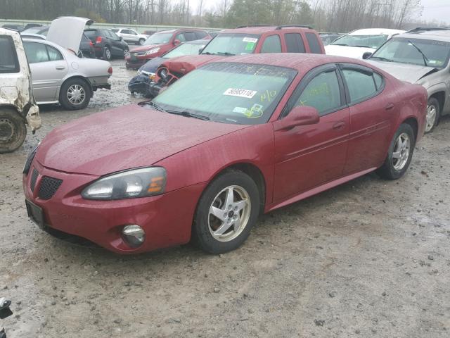 2G2WS542141300657 - 2004 PONTIAC GRAND PRIX წითელი ფოტო 2